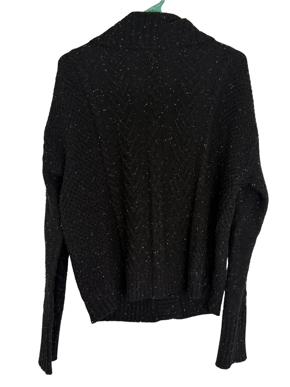 Michael Stars Black Flecked Shawl Collar Cardigan Sweater - Picture 2 of 8